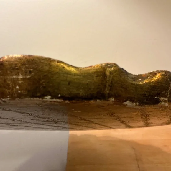 Vintage Florentine Tray Blue Green tones, Gold 12 inches diameter - Picture 3 of 5